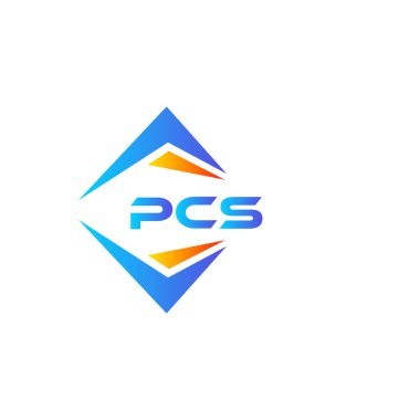 Beyaz arka planda PCS soyut teknoloji logo tasarımı. PCS yaratıcı harf logosu kavramı.