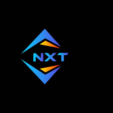Siyah arka planda NXT soyut teknoloji logosu tasarımı. NXT yaratıcı harflerin baş harfleri logo kavramı.