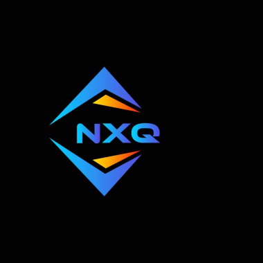 Siyah arka planda NXQ soyut teknoloji logosu tasarımı. NXQ yaratıcı harflerin baş harfleri logo kavramı.