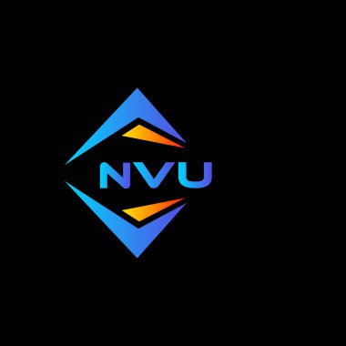 Siyah arka planda ÇUB soyut teknoloji logosu tasarımı. NVU yaratıcı harflerin baş harfleri logo kavramı. NVU soyut teknoloji logosu tasarımı. NVU yaratıcı harflerin baş harfleri logo kavramı. NVU soyut teknoloji logosu tasarımı Black Backgro