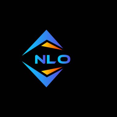 NLO soyut teknoloji logosu tasarımıdır. NLO yaratıcı harflerin baş harfleri logo kavramı.