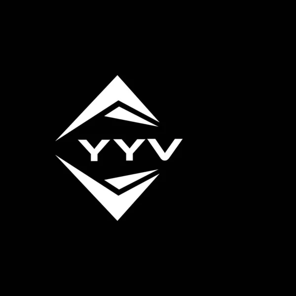 Yyv Abstract Monogram Shield Logo Design Black Background Yyv Creative — стоковый вектор