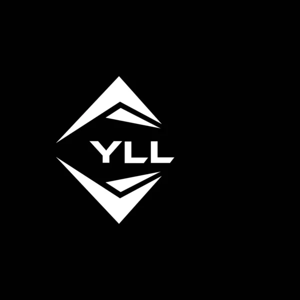 Yll Abstract Monogram Shield Logo Design Black Background Yll Creative — Stock Vector