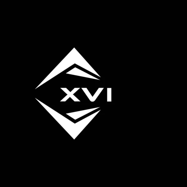 Xvi Abstract Monogram Shield Logo Design Black Background Xvi Creative — Stock Vector