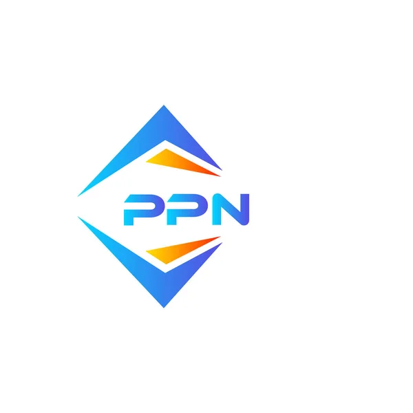 Ppn Soyut Teknoloji Logo Tasarımı Beyaz Arka Planda Ppn Yaratıcı — Stok Vektör