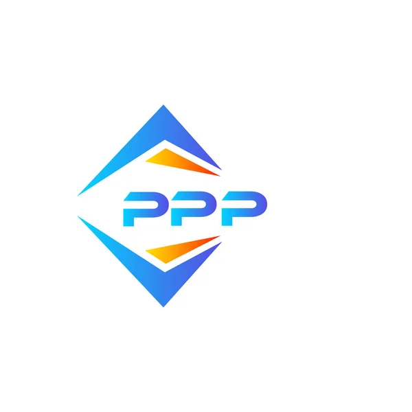 Ppp Abstract Technologie Logo Ontwerp Witte Achtergrond Ppp Creatieve Initialen — Stockvector