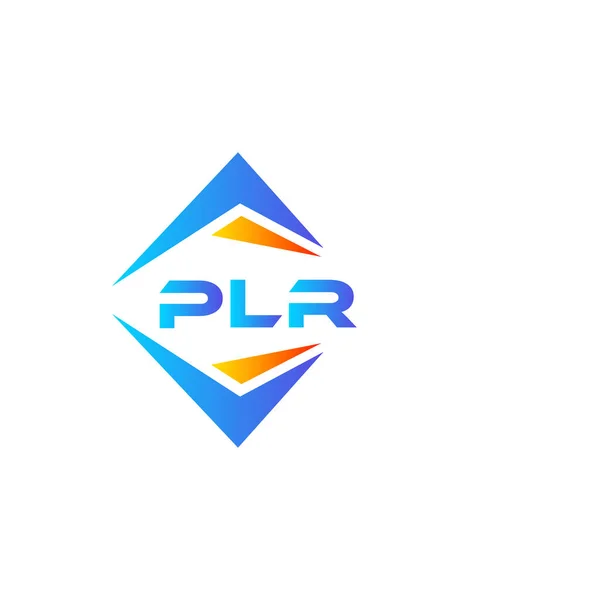 白い背景にPlr抽象技術のロゴデザイン Plrクリエイティブイニシャルレターロゴコンセプト — ストックベクタ