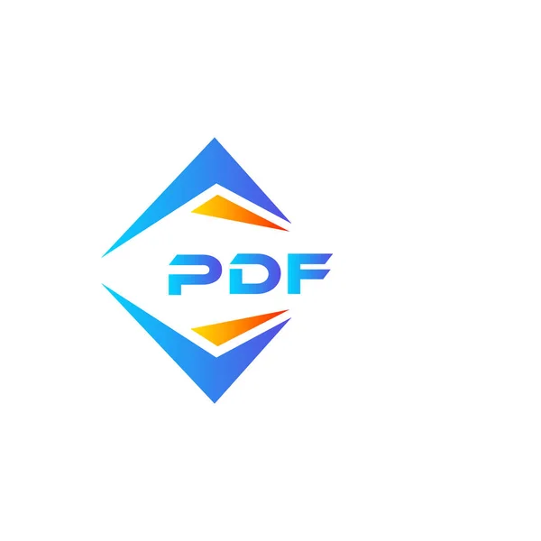 基于白色背景的Pdf抽象技术标志设计 Pdf创意首字母缩写字母标识概念 Pdf抽象技术标识设计白色背景 Pdf创意首字母标识概念 — 图库矢量图片