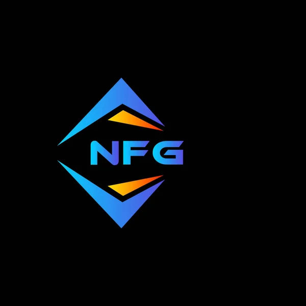Nfg Abstrakt Teknik Logotyp Design Svart Bakgrund Nfg Kreativa Initialer — Stock vektor