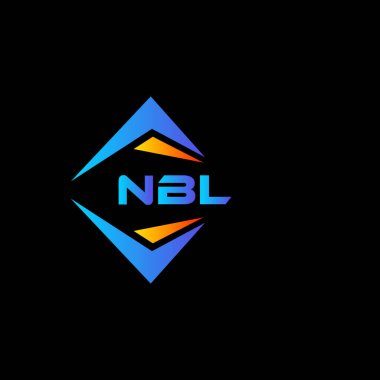 Siyah arka planda NBL soyut teknoloji logosu tasarımı. NBL yaratıcı harflerin baş harfleri logo kavramı.