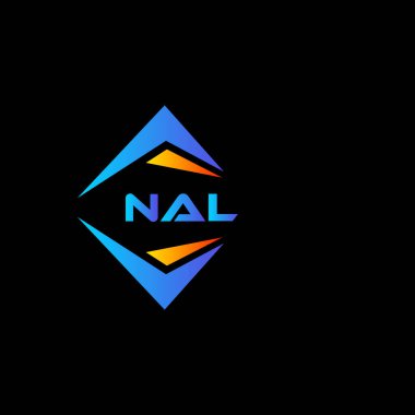 Siyah arka planda WebNAL soyut teknoloji logosu tasarımı. NAL yaratıcı harf logosu kavramı.