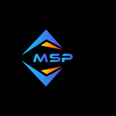 MSP soyut teknoloji logosu tasarımıdır. MSP yaratıcı harf logosu kavramı.