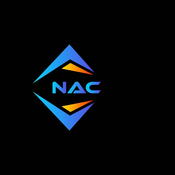stock vector NAC abstract technology logo design on Black background. NAC creative initials letter logo concept.