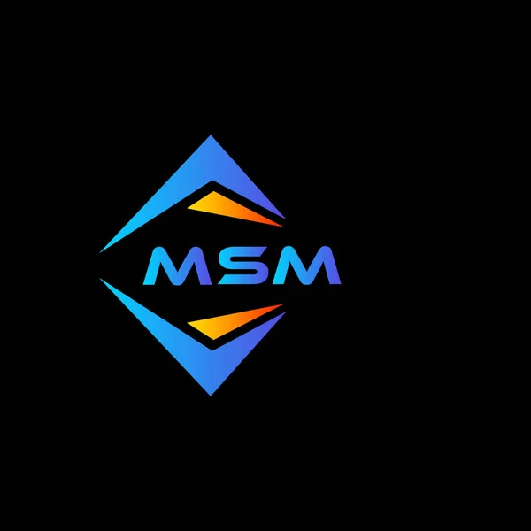Msm Diseño Logotipo Tecnología Abstracta Sobre Fondo Negro Msm Iniciales Vector De Stock