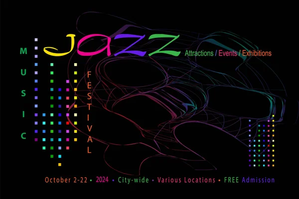 Jazz Dance Festival Modern Poster Brochure Cover Flyer Banner Contemporary — Stock Vector