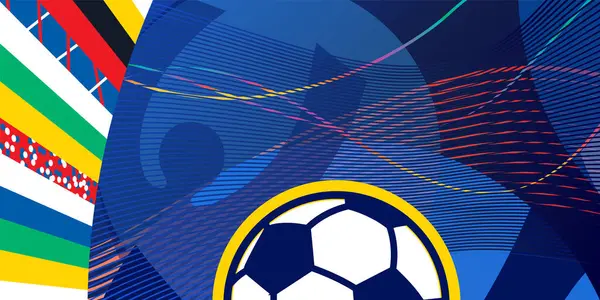 Euro 2024 Torneio Final Liga Campeonato Europeu Futebol Jogos Verão — Vetor de Stock