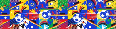 EURO 2024 final turnuvası Futbol Avrupa Ligi Yaz Oyunları çocuk kampı futbol yarışması soyut geometrik model geçmişi. Spor etkinliği festivali mavi kart broşürü afişi, sosyal medya tasarım şablonu 2024 Almanya haritası