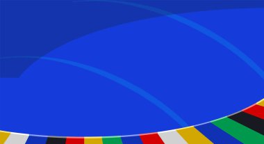 Futbol Avrupa Şampiyonası 2024 Soyut futbolcular arka plan futbol şablonu Poster Avrupa Şampiyonlar Ligi ödüllü futbol topu şampiyonu dünya şampiyonu Euro Finali yarışması afişi Almanya Paris Madrid Londra vektör şablonu 