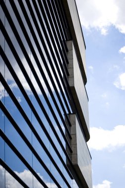 Architectural details of modern academy building.