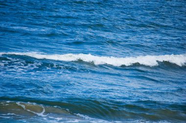 View of the waves on the seashore.