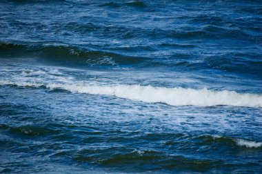 View of the waves on the seashore.