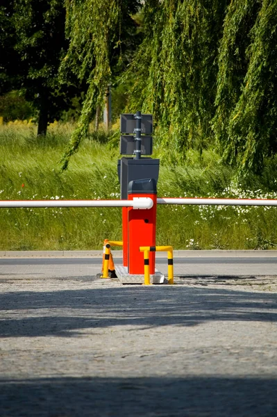 Automatic barrier gate in the parking.