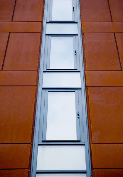 Detail Modern Architecture Corten Building — Stock Photo, Image