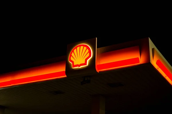 Poznan Polen November 2022 Shell Världens Största Bensinstationer — Stockfoto