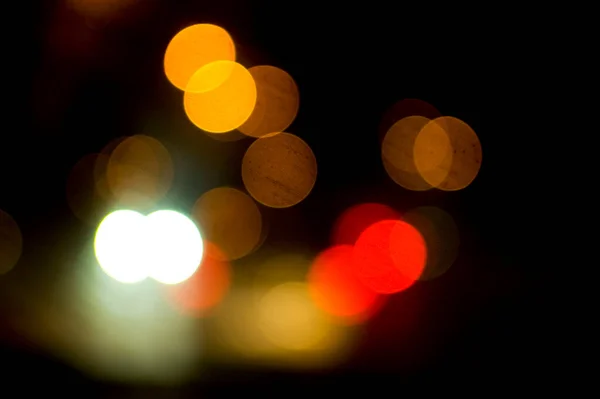 Defokussierte Bunte Lichter Auf Der Straße — Stockfoto
