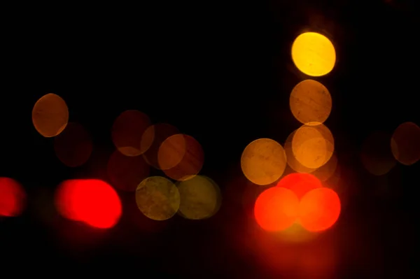 Rozproszone Kolorowe Światła Ulicy — Zdjęcie stockowe