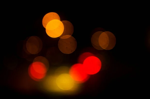 Rozproszone Kolorowe Światła Ulicy — Zdjęcie stockowe