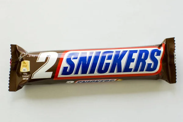 Tulce Polonia Febrero 2023 Snickers Candy Chocolate Bar Packaging — Foto de Stock