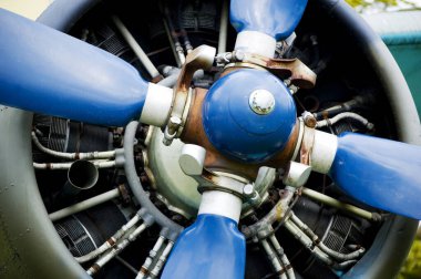 uçak pervane yakın çekim.