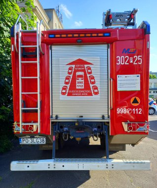 Poznan, Poland - 14 June 2024: Fire brigade truck. clipart