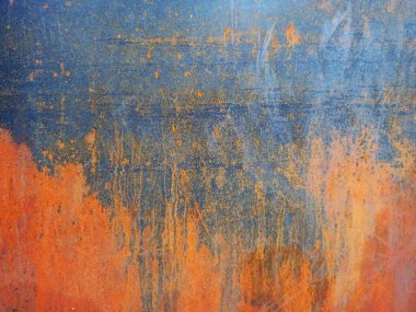 Detail of modern architecture corten building.