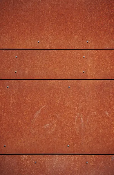 Modern mimari Corten bina cephesinin ayrıntıları.