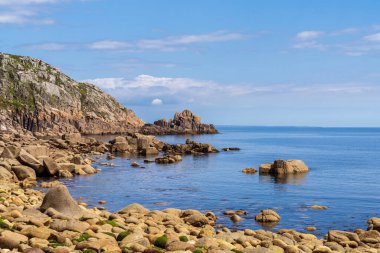 Kelt Deniz Kıyısı ve St Loy Koyu 'ndaki uçurumlar, Cornwall, İngiltere, İngiltere