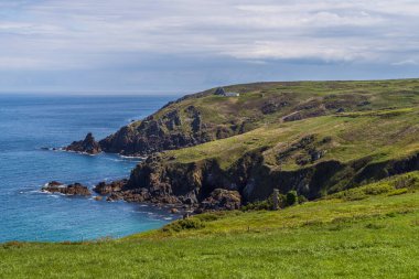 Treen, Cornwall, İngiltere, İngiltere yakınlarındaki Kelt Denizi kıyıları ve uçurumları
