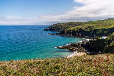 Treen, Cornwall, İngiltere, İngiltere yakınlarındaki Kelt Denizi kıyıları ve uçurumları