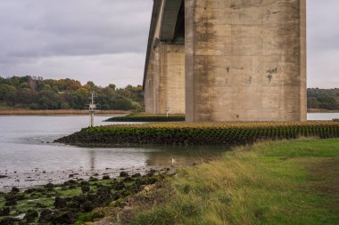 Ipswich yakınlarındaki Orwell Köprüsü, Suffolk, İngiltere, İngiltere