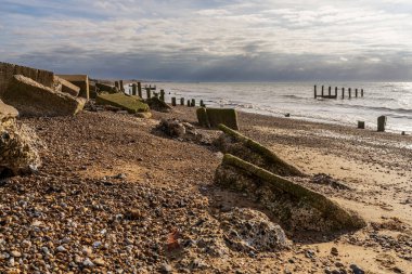Atherington, Batı Sussex, İngiltere 'de bir fırtına yaklaşıyor.