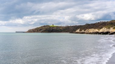 Folkestone, Kent, İngiltere 'deki East Wear Körfezi manzarası