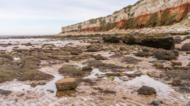 Buharlı gemi enkazı Sheraton ve Norfolk, İngiltere 'deki Hunstanton uçurumları.