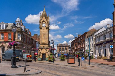 Penrith, Cumbria, İngiltere - 16 Haziran 2023 Pazar Meydanı