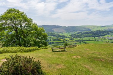 Denbighshire, Clwyd, Galler, İngiltere 'de Llangollen yakınlarındaki Panorama Yürüyüşü manzarası