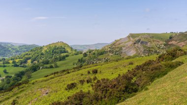 Denbighshire, Clwyd, Galler, İngiltere 'de Llangollen yakınlarındaki Panorama Yürüyüşü manzarası
