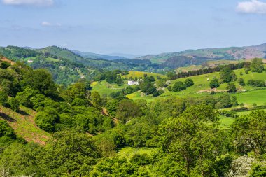 Landscape near Castell Dinas Bran, near Llangollen in Denbighshire, Clwyd, Wales, UK clipart