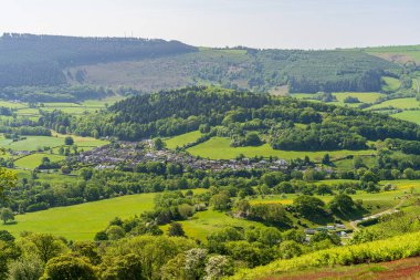 Landscape near Castell Dinas Bran, near Llangollen in Denbighshire, Clwyd, Wales, UK clipart