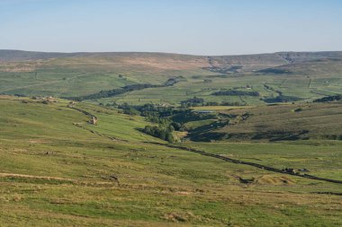 Rookhope ve Ireshopeburn arasındaki Peak District Manzarası, Durham İlçesi, İngiltere, İngiltere