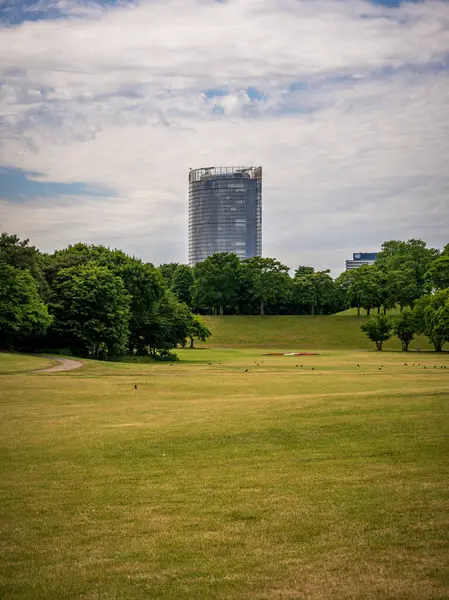 stock image The recreation park Rheinaue in Bonn, North-Rhine Westphalia, Germany